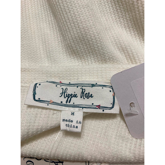 NWD Hippie Rose T Shirt Round Neck Beige M