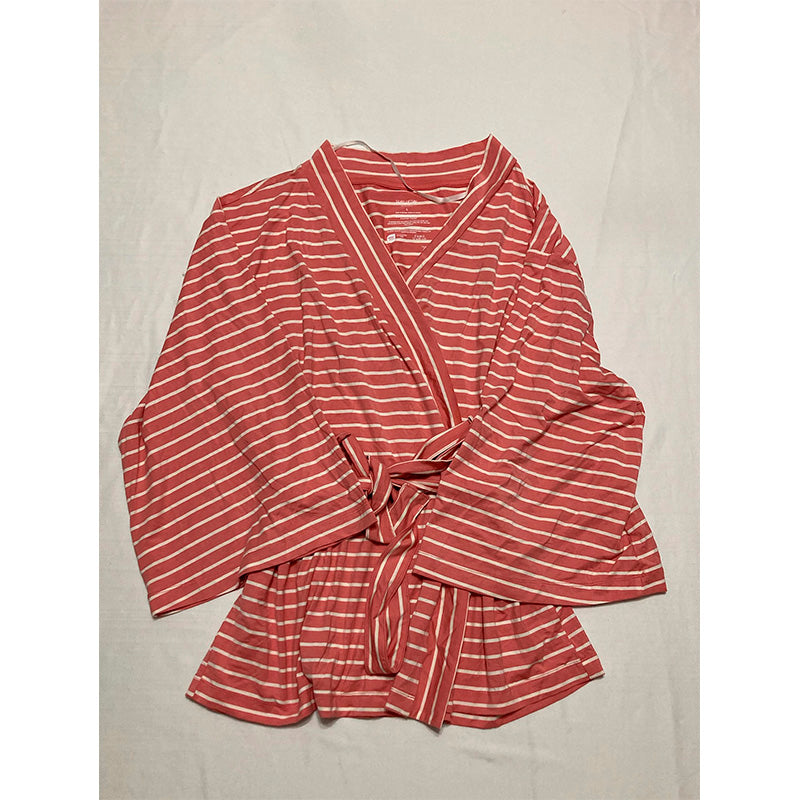 STATE OF DAY Sleepwear Pajama Set 2 Piece Coral Striped L