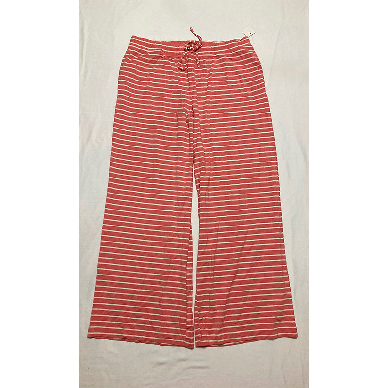 STATE OF DAY Sleepwear Pajama Set 2 Piece Coral Striped L