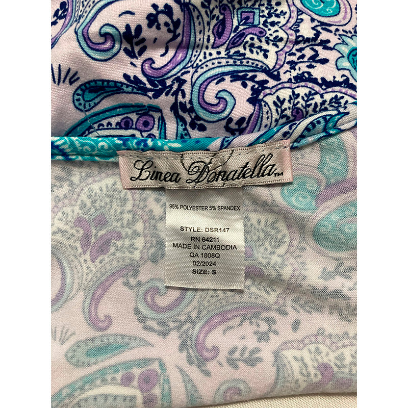 Linea Donatella Cropped Only Pajama Top Multicolor S