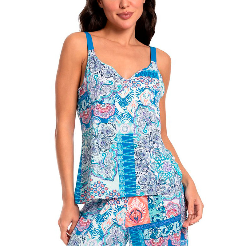 Linea Donatella Cropped Only Pajama Top Multicolor S