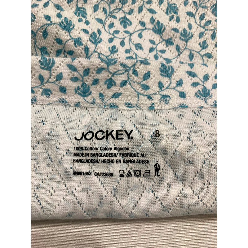 Jockey Brief Panties White Floral 8