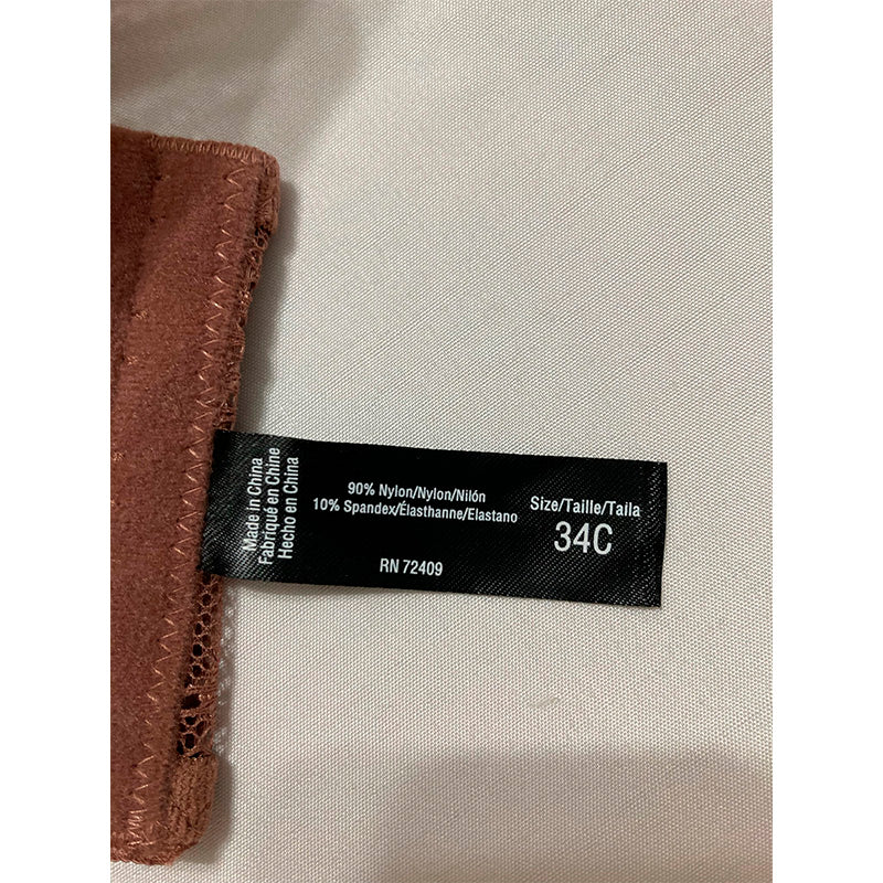 Unbranded Bralette Adjustable Straps Brown 34C