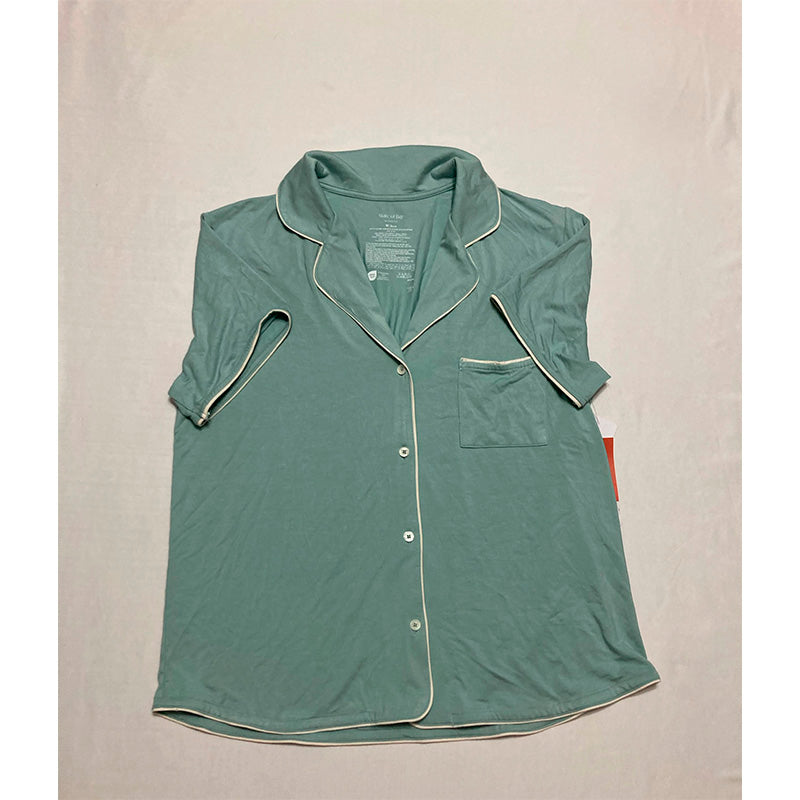 State Of Day Only Pajama Top Notch Collar Gray Mist M