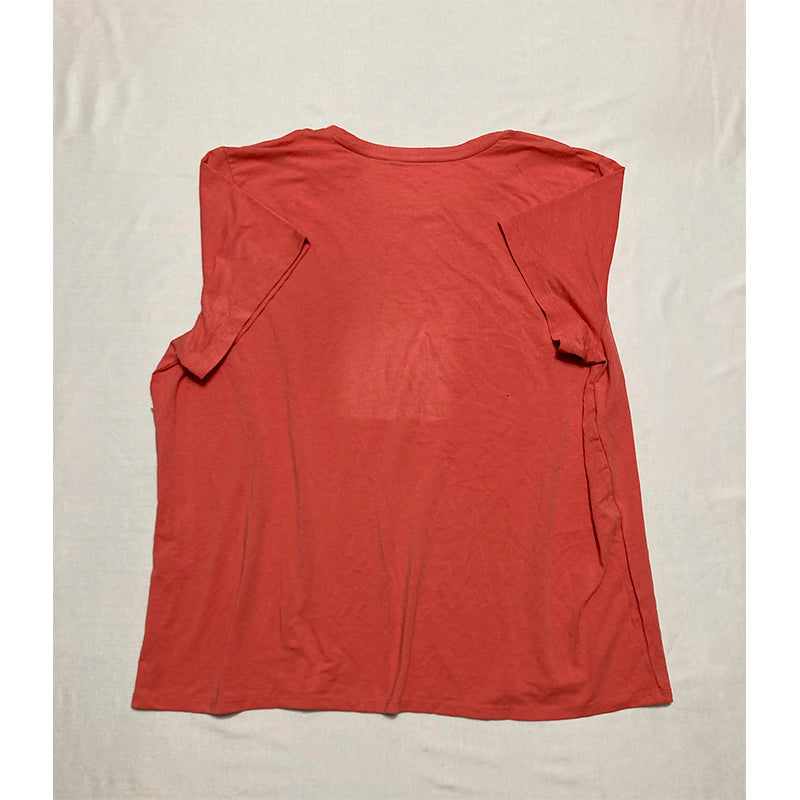 State of day Only Pajama Top Only Round Neck Orange XL