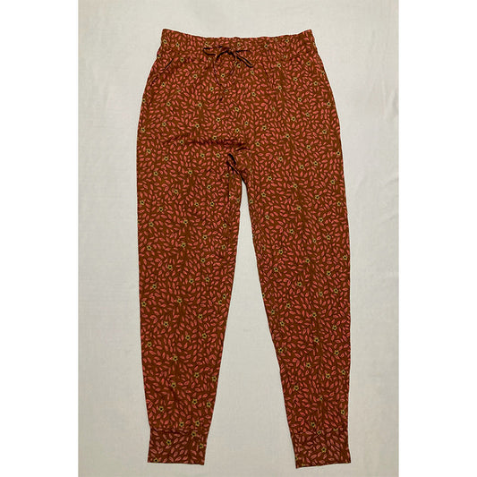 State Of Day Only Pajama Pants Waistband Orange Floral M
