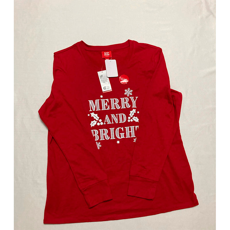 Family Pajamas Mix It Merry & Bright Only Pajama Top Red L