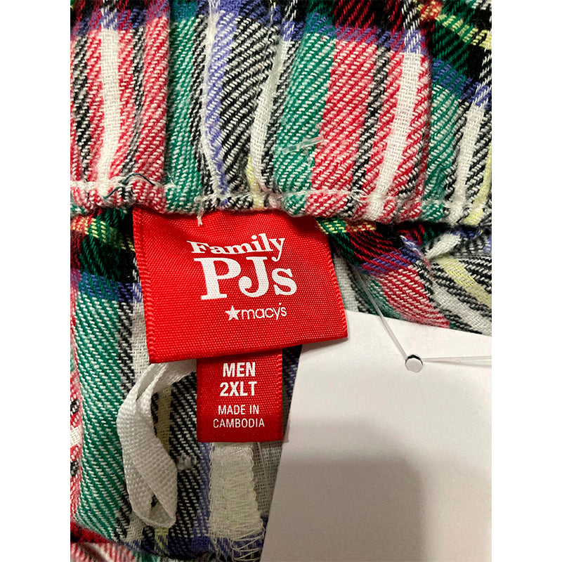 Family Pajamas Men's Stewart Cotton Plaid Pajama Only Pants Plaid 2XL