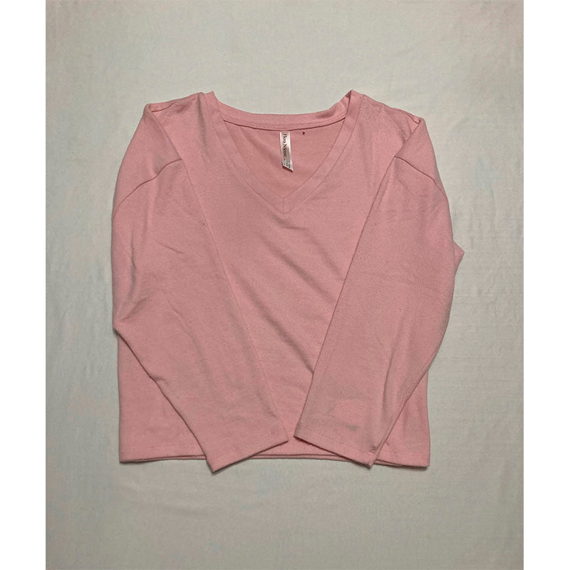 Flora Nikrooz Only Pajama Top V Neck Pink L