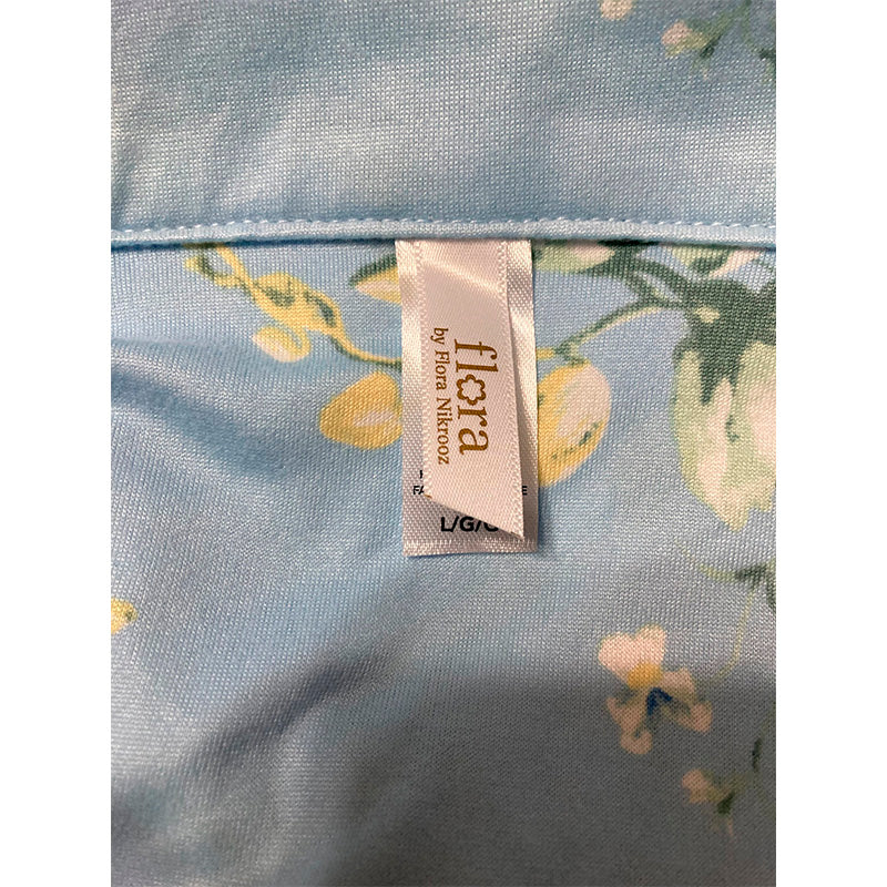 Flora Nikrooz Only Top Pajama Blue Floral L