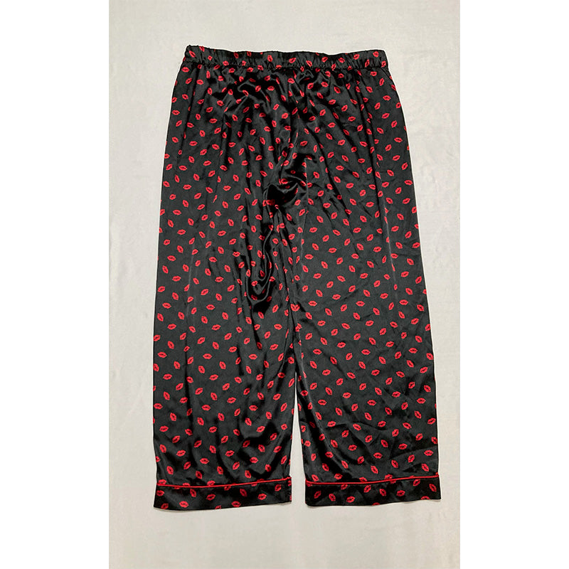 INC Only Pajama Pants Black With Lips XL