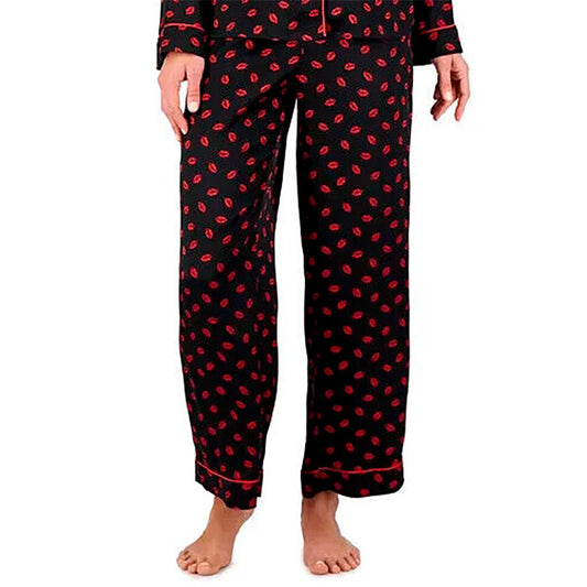 INC Only Pajama Pants Black With Lips XL