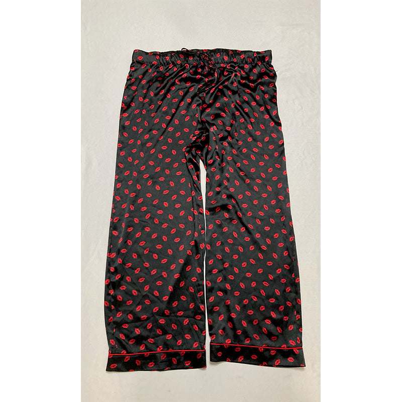 INC Only Pajama Pants Black With Lips XL