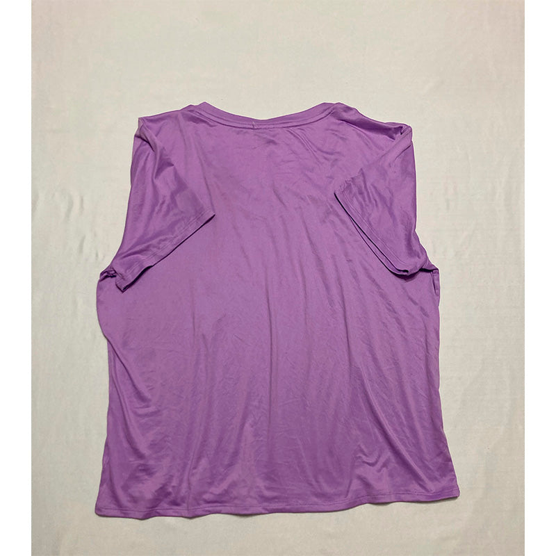 Roudelain Only Pajama Top Round Neck Purple XL