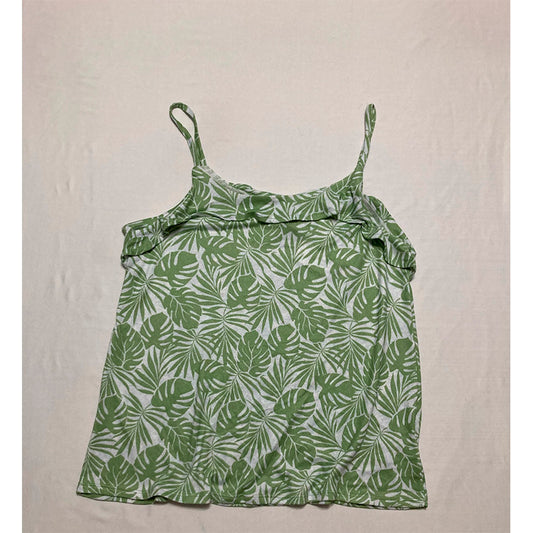 Roudelain Only Pajama Top Sleeveless Green Floral L
