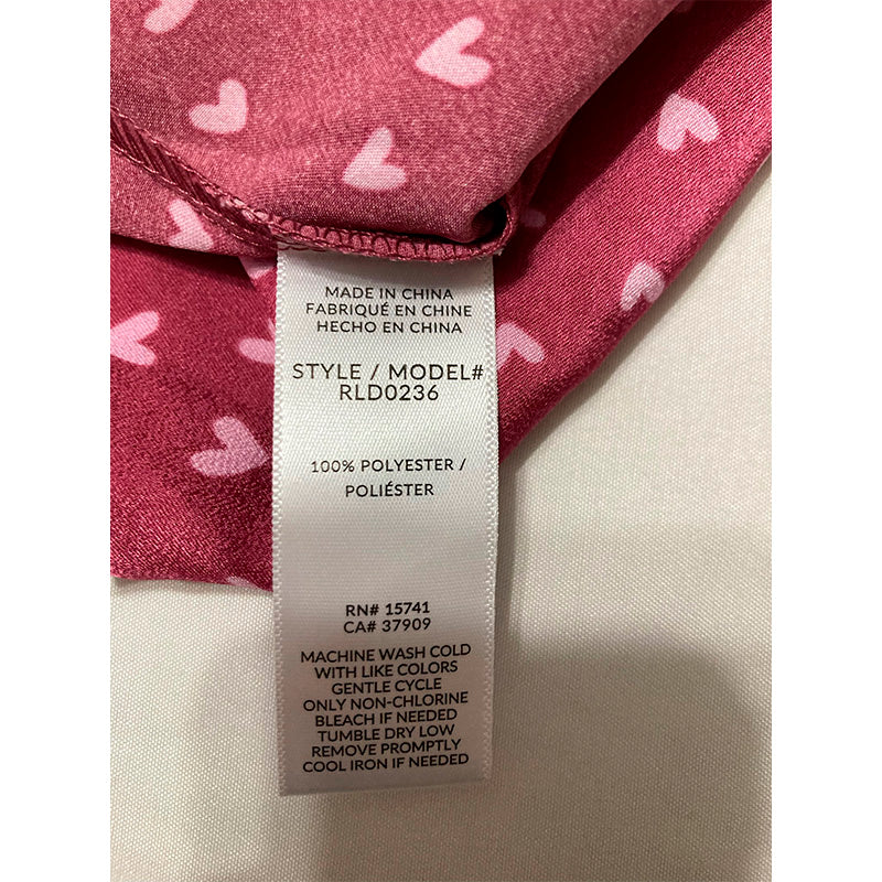 Splendid Only Pajama Top Sleeveless Burgundy Heart M