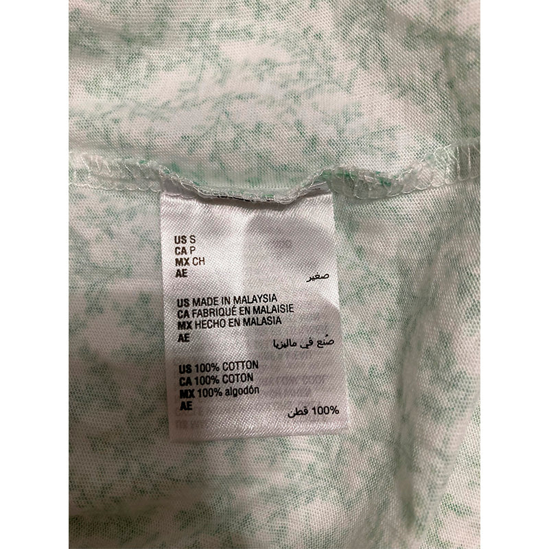 Charter Club Pajama Top Only Round Neck Green Floral S