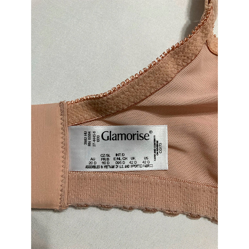 Glamorise Full Figure Plus Size MagicLift Cotton Nude 42D