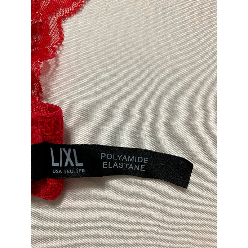 Oh Lala Cheri Set Lingerie Bra and Thong Red L