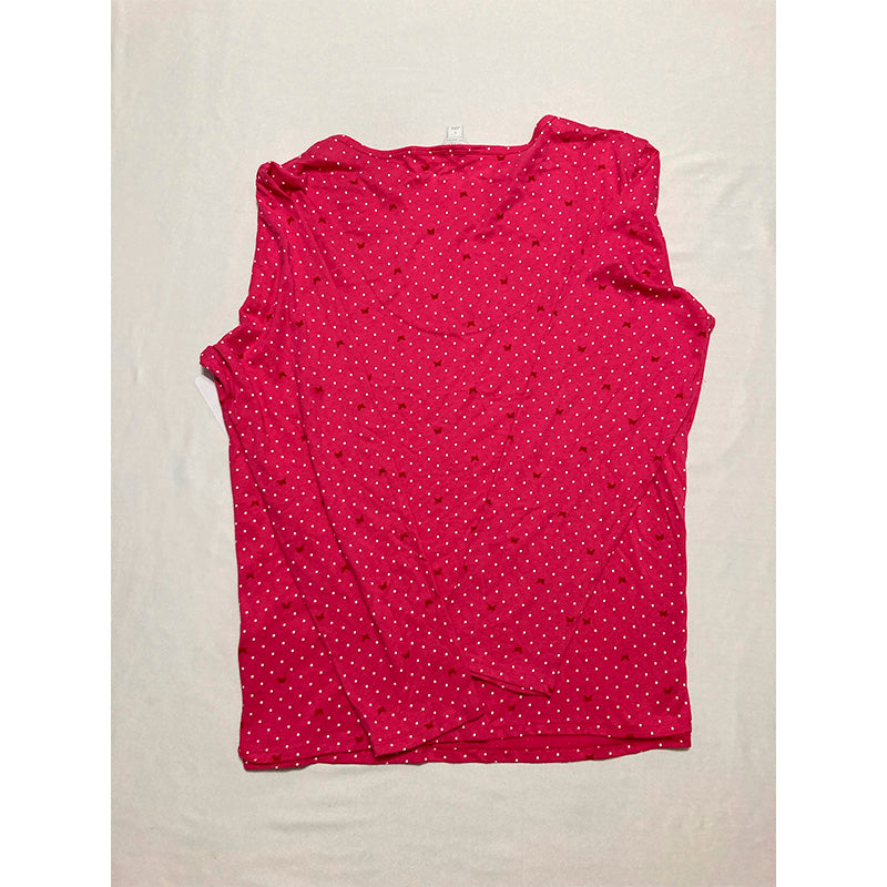 Charter Club Pajama Top Only Polka Dot Red L