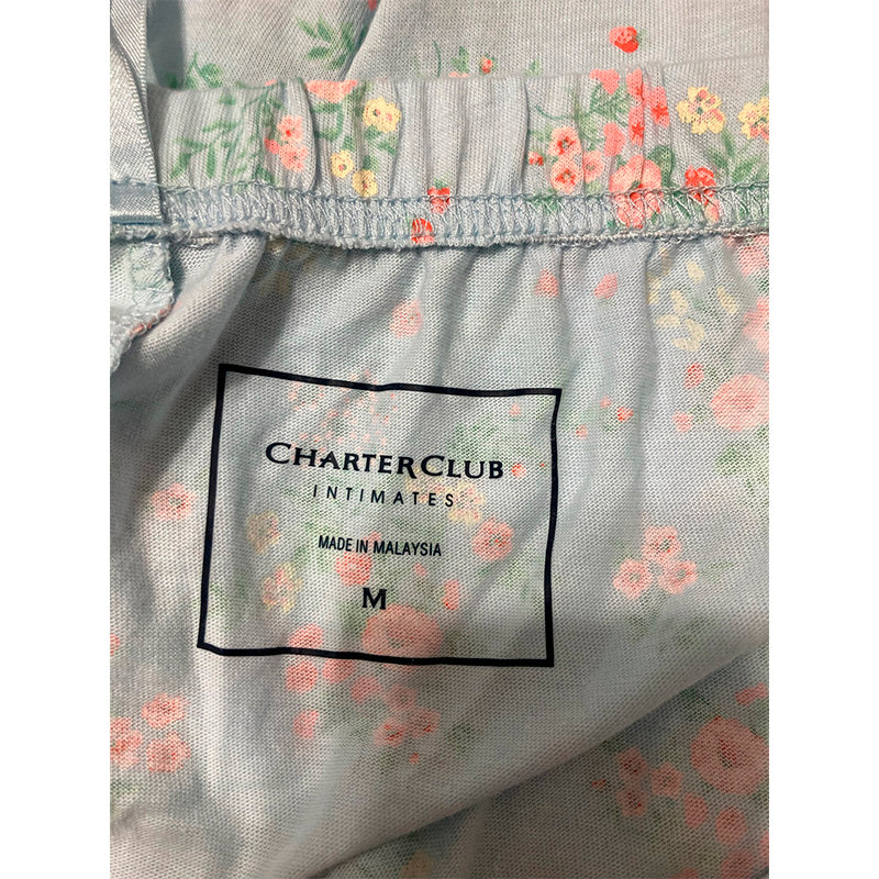 Charter Club Only Pajama Pants Only Blue Floral M