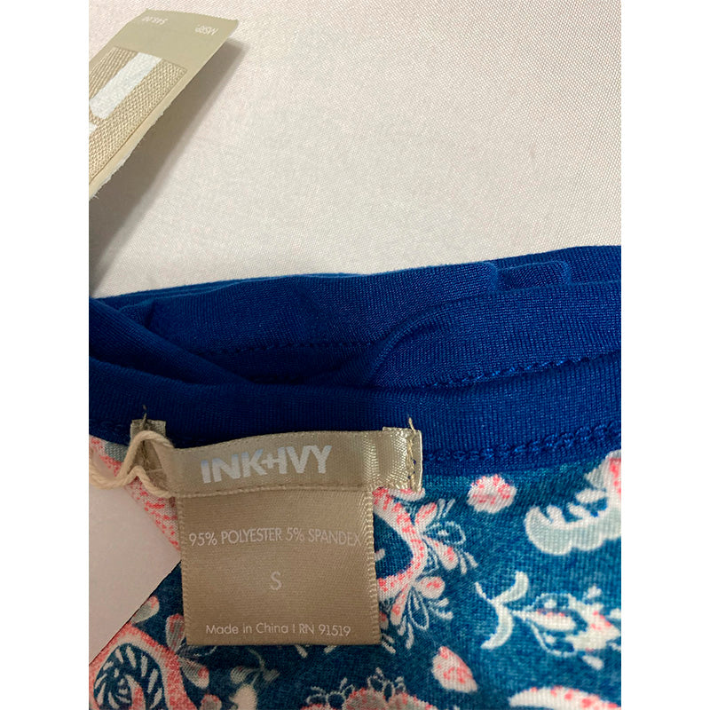 Ink + Ivy Sleep Top Only Round Neck Blue S