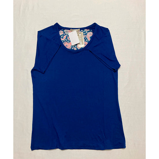 Ink + Ivy Sleep Top Only Round Neck Blue S