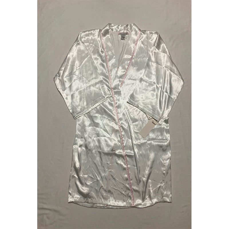NWD Linea Donatella Bride Satin Wrap Robe White L