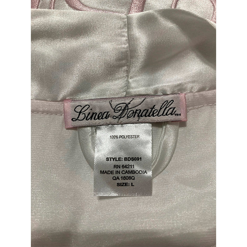 NWD Linea Donatella Bride Satin Wrap Robe White L