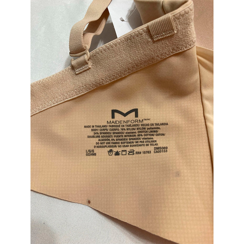 NWD Maidenform All-in-one With Built-in Bra Shapewear Nude L