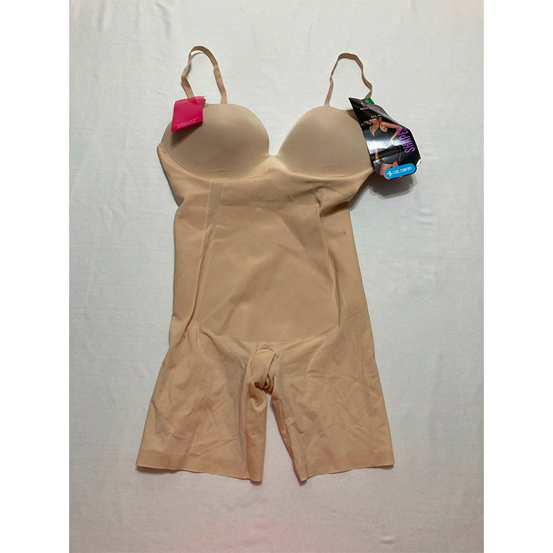 NWD Maidenform All-in-one With Built-in Bra Shapewear Nude L