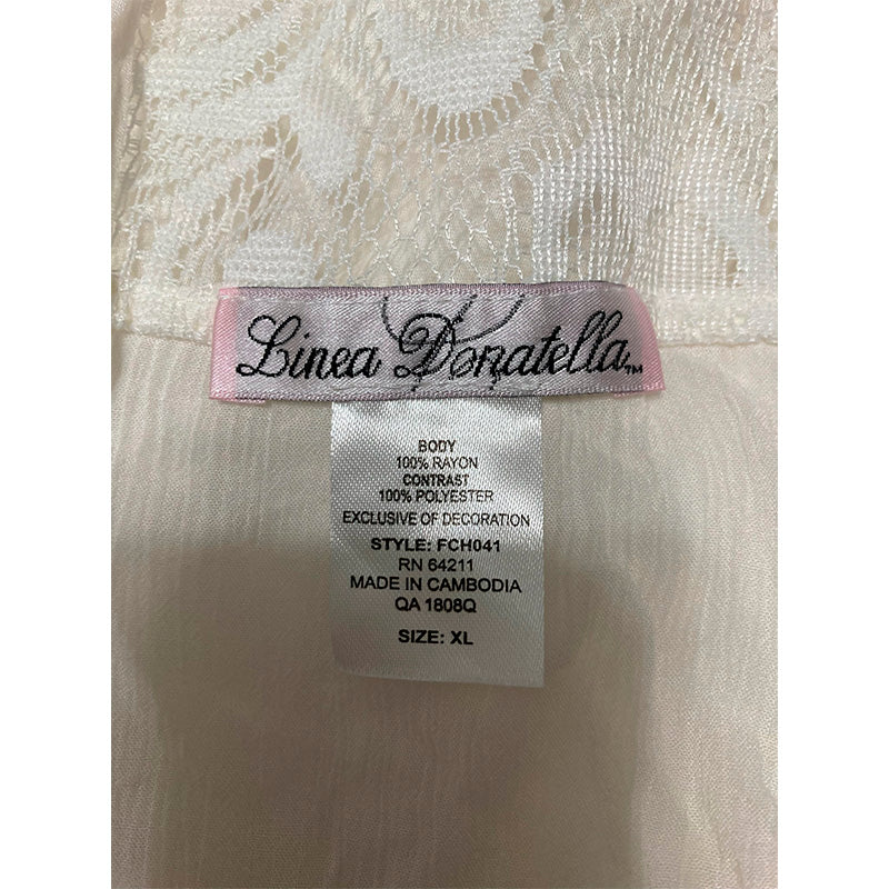 Linea Donatella Flower Child Only Pajama Top White XL