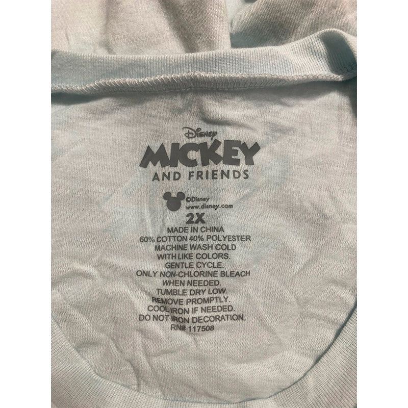 NWD Mickey T-Shirt Round Neck Blue Baby 2X