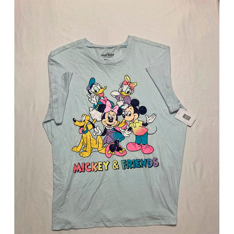 NWD Mickey T-Shirt Round Neck Blue Baby 2X