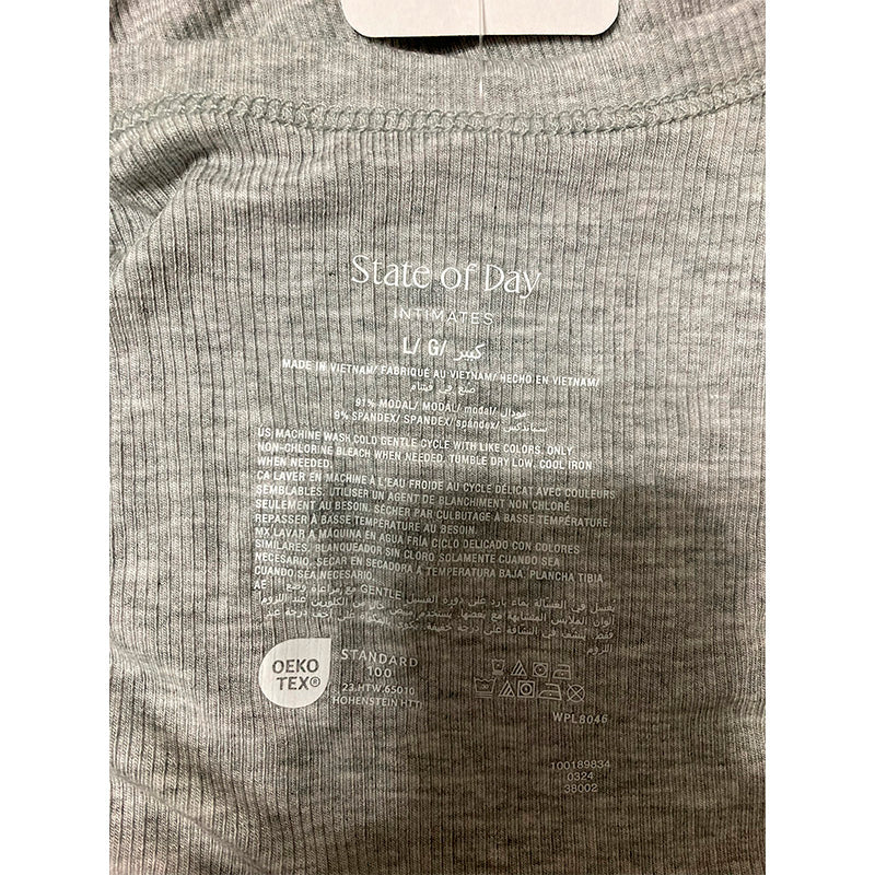 State Of Day Pajama Tank Grey L