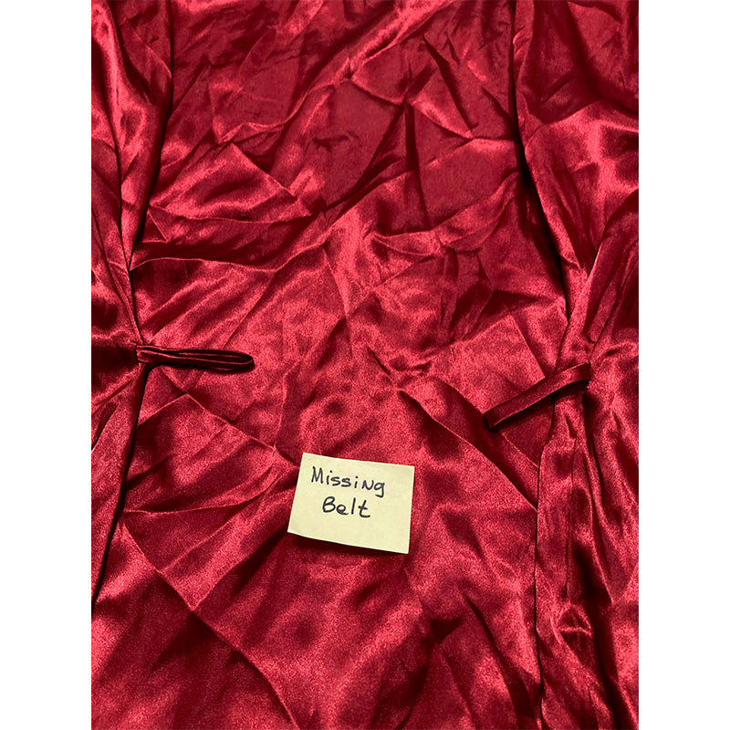 NWD Linea Donatella Wrap Robe Satin Burgundy M