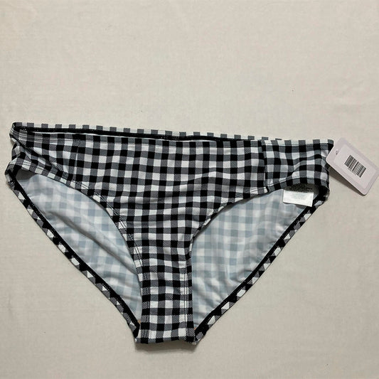 Beach Bump Bikini Panty Plaid Black/White L