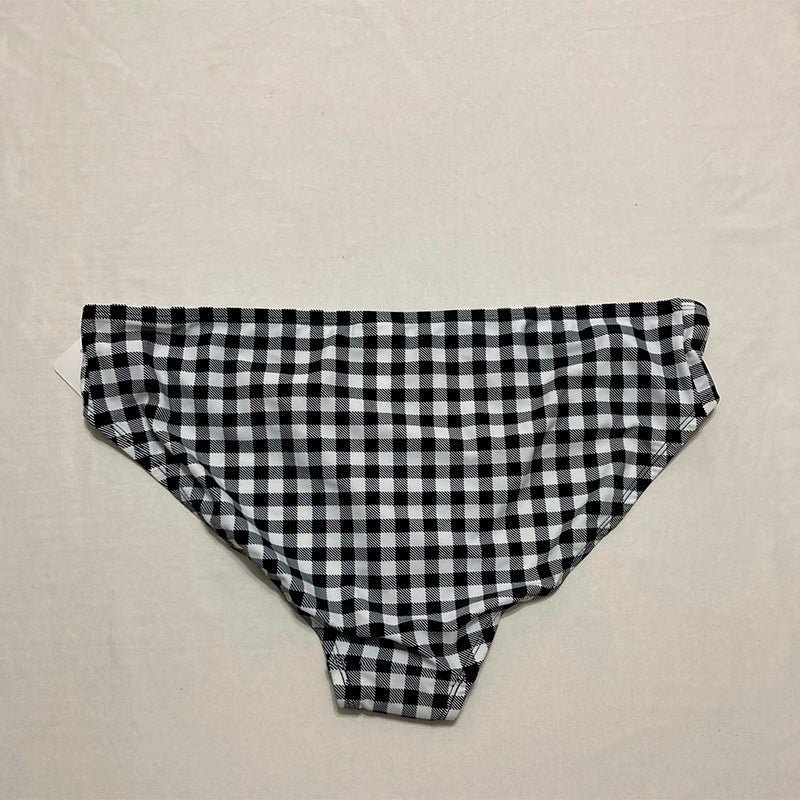 Beach Bump Bikini Panty Plaid Black/White L