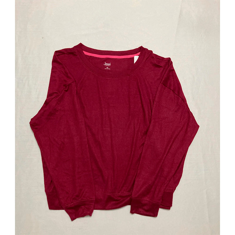 NWD Jenni Only Pajama Top Burgundy XL