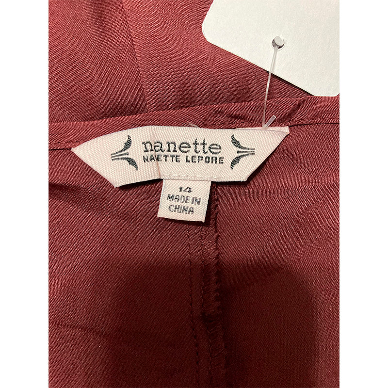 Nanette Sleepshirt Sleepwear Spaguetti Straps Burgundy 14