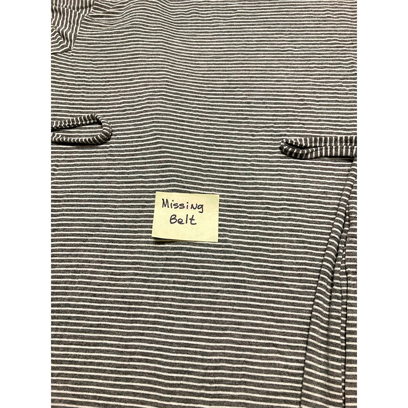 NWD Alfani Wrap Robe Striped Black/White XS