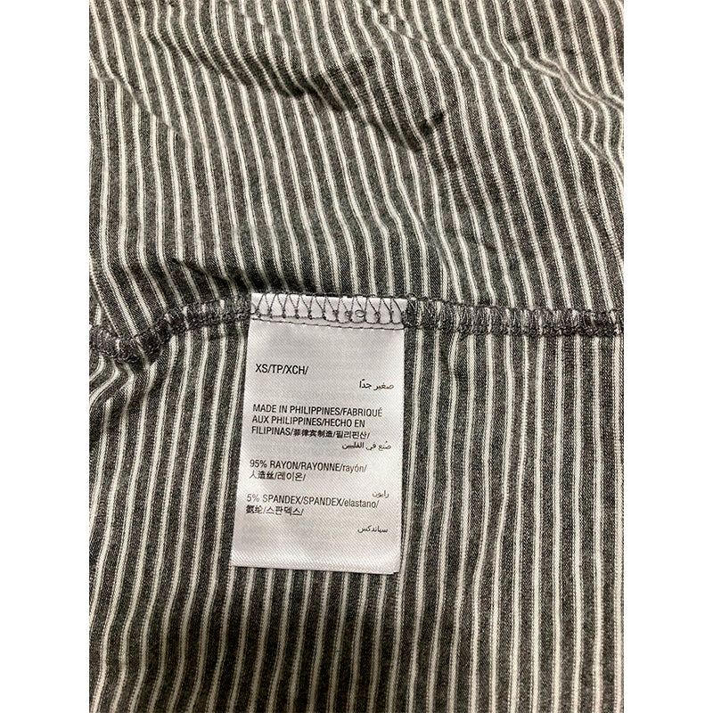 NWD Alfani Wrap Robe Striped Black/White XS