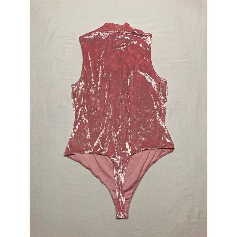 AND NOW THIS Bodysuit Turtle Neck Pink L