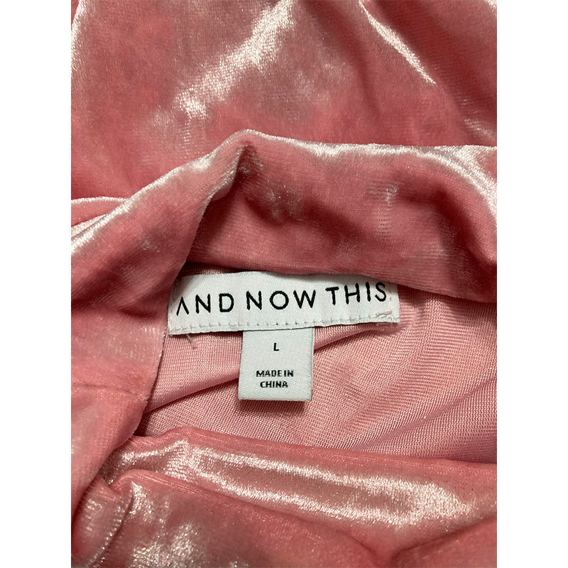 AND NOW THIS Bodysuit Turtle Neck Pink L