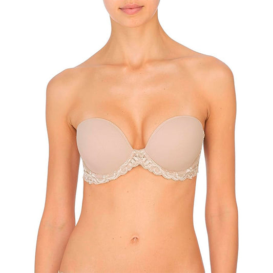 NWD Natori Feathers Strapless Plunge Multiway Bra Nude 36D