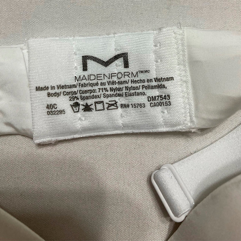 NWD Maidenform Comfort Revolution Shaping Wirefree White 40C