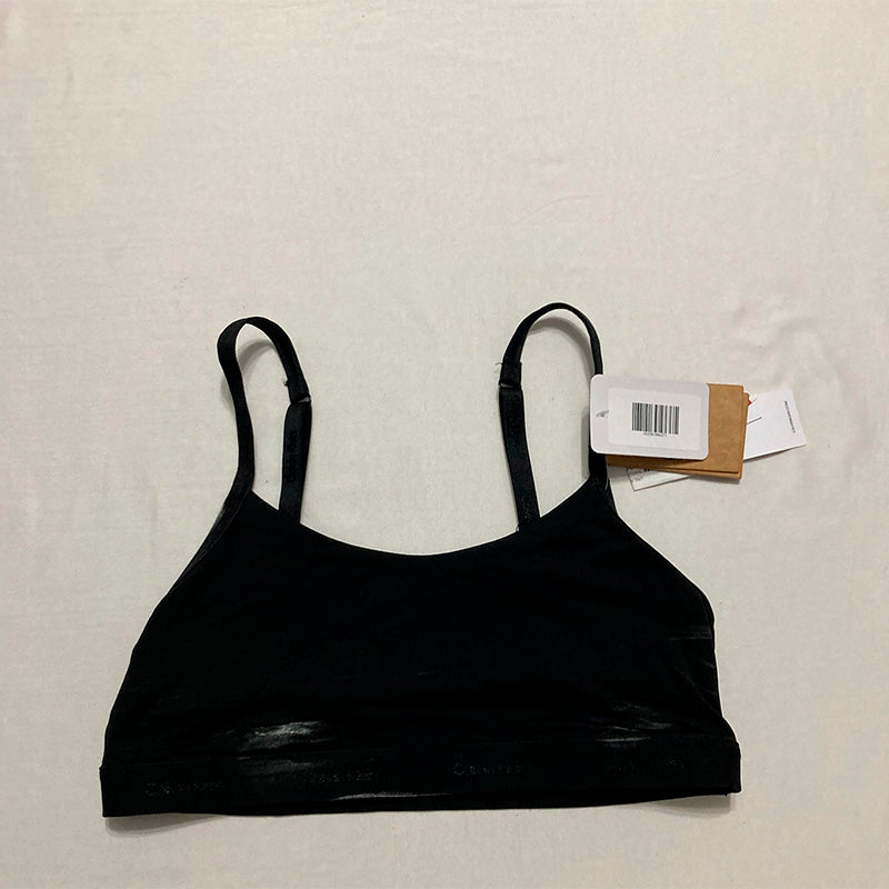 NWD Calvin Klein Form to Body Naturals Unlined Bralette Black L