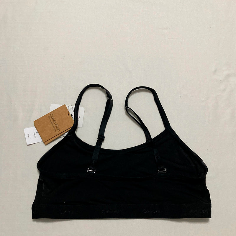 NWD Calvin Klein Form to Body Naturals Unlined Bralette Black L