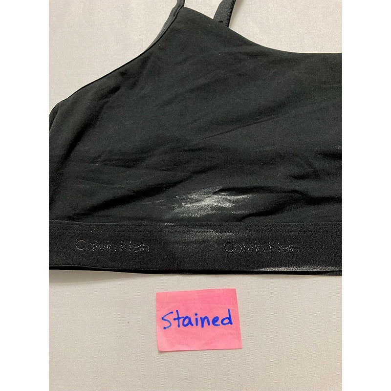 NWD Calvin Klein Form to Body Naturals Unlined Bralette Black L