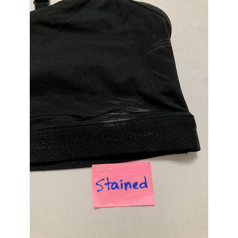 NWD Calvin Klein Form to Body Naturals Unlined Bralette Black L